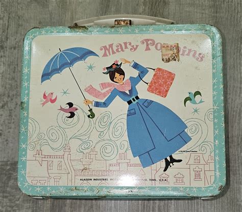 lunch box metal vintage mary poppins|38 results for mary poppins metal lunch box .